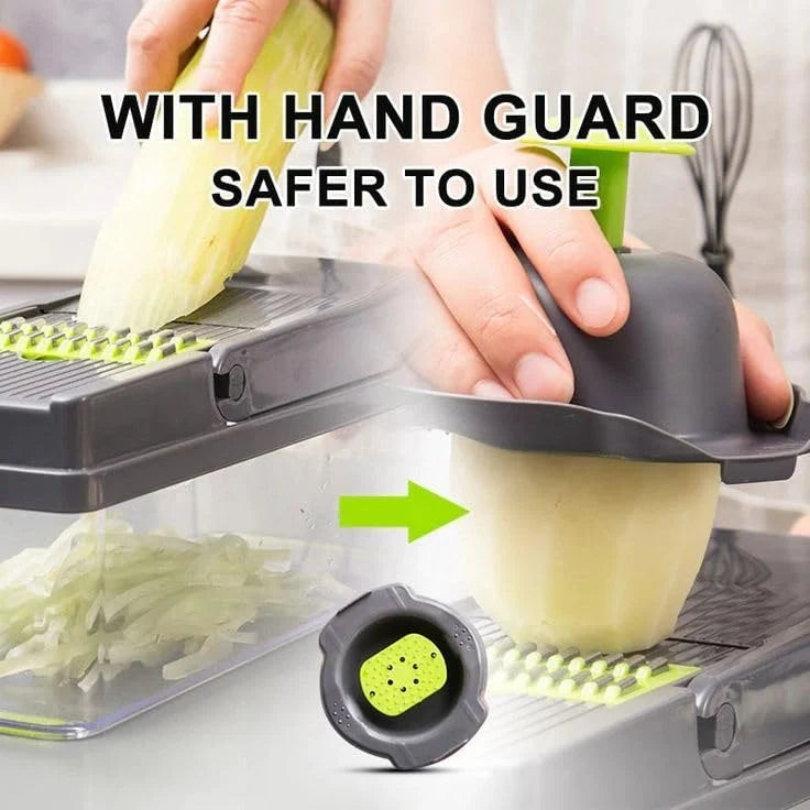 Multipurpose Vegetable and Fruit Chopper Cutter - Grater, Peeler, Chipper, Unbreakable