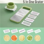 5-in-1 Stainless Steel Manual Multifunctional Manual Vegetable Slicer, Shredder, Grater